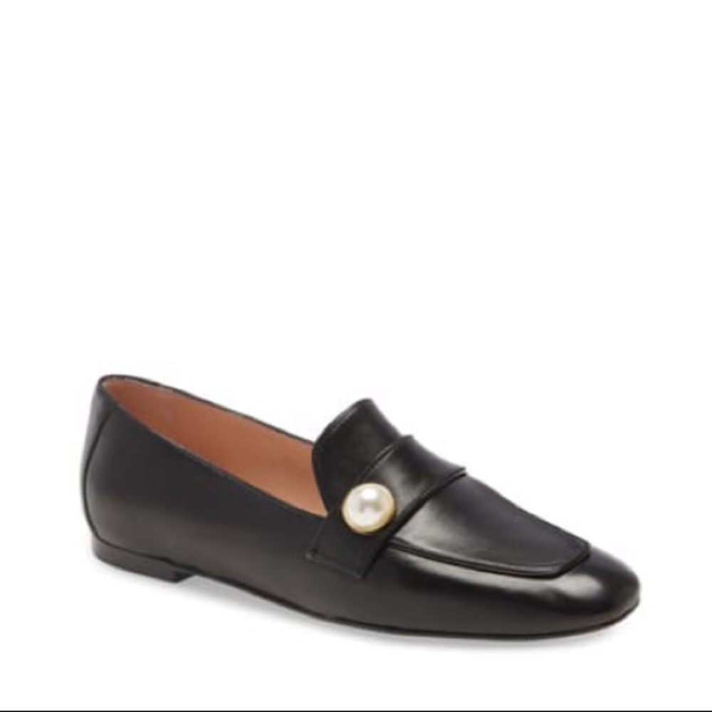 Stuart Weitzman Payson Pearl Leather Loafers - Picture 2 of 2